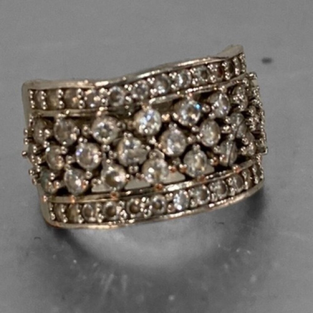 Silver Shiny Full Diamond Ring AB